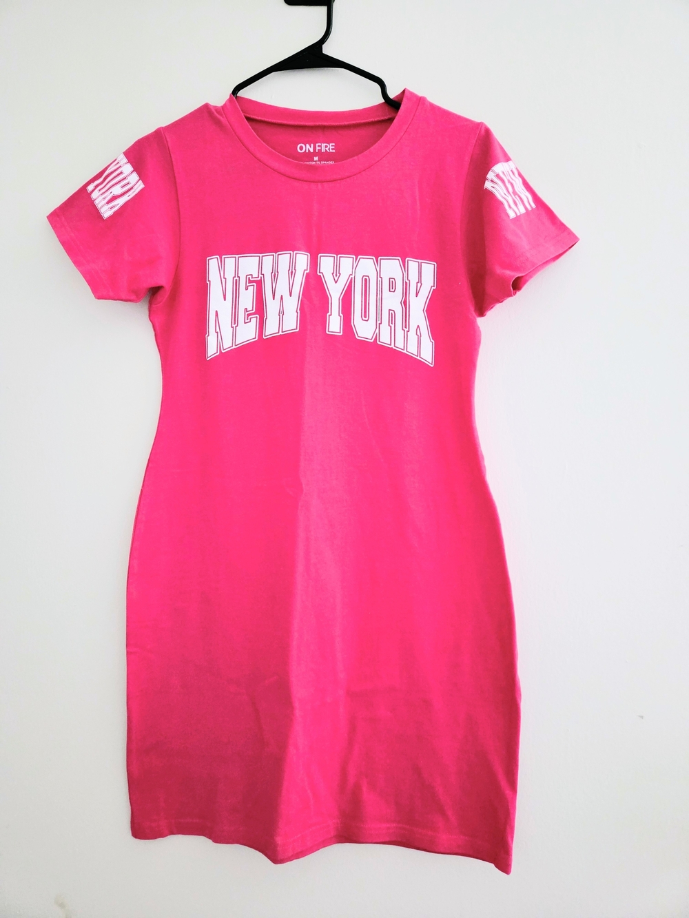 On Fire Girls' Hot Pink 'New York' Graphic Tee Dress